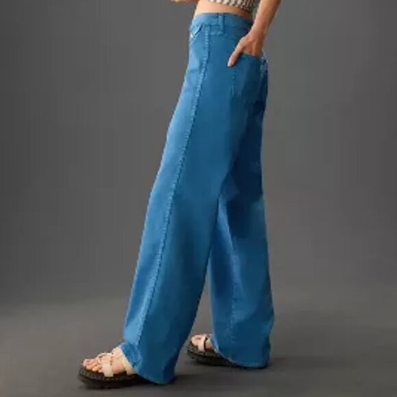 NEW AMO DENIM Made In Usa Sylvia Straight Leg Pants atlantic for women 253 - Picture 11 of 13